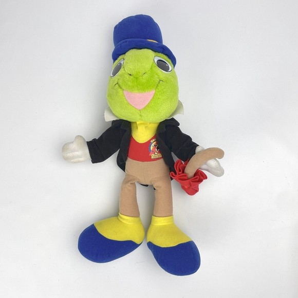 Vintage 1992 Mattel 15" Jiminy Cricket Stuffed Plush Toy w/ Umbrella Pinocchio - Picture 5 of 12